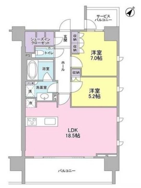ブランズ島津山の間取り