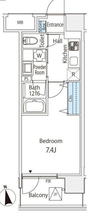 東京都港区南麻布2(マンション)の賃貸物件の間取り