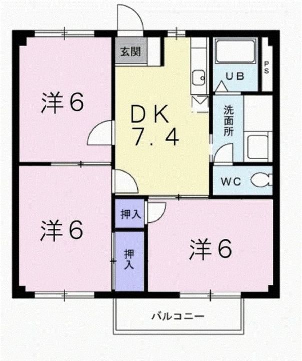 兵庫県高砂市曽根町(アパート)の賃貸物件の間取り