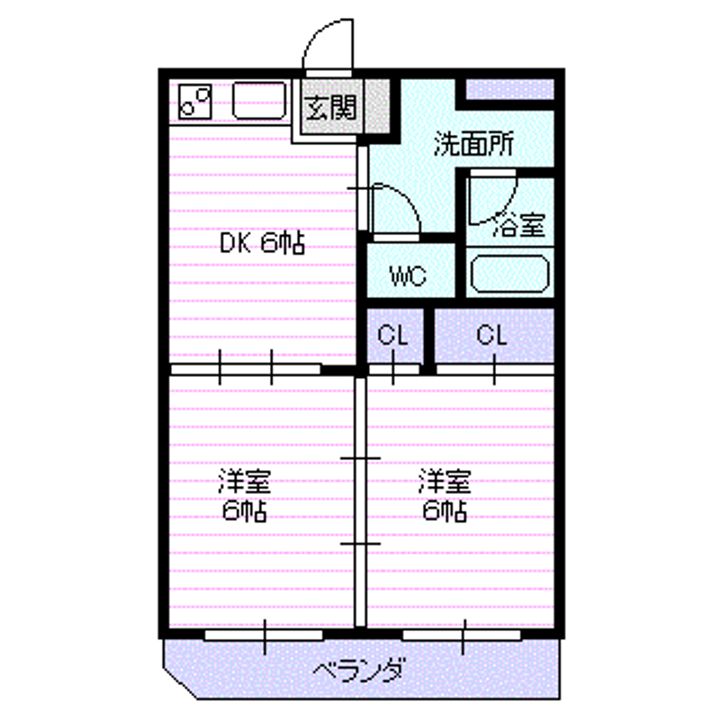 山形県山形市桜田東1(マンション)の賃貸物件の間取り