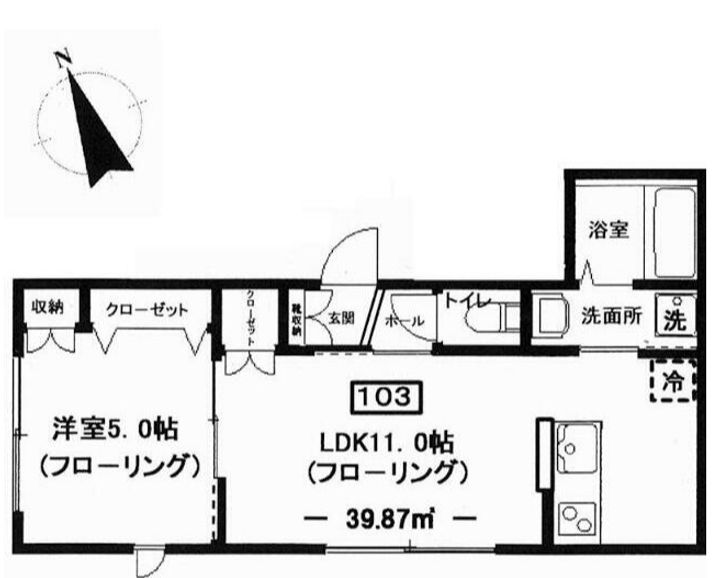 東京都渋谷区上原2(マンション)の賃貸物件の間取り