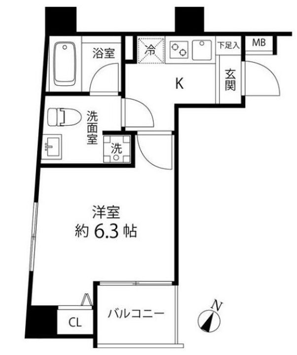 マーレ横浜白金の間取り
