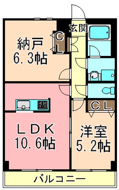 東京都足立区西新井6(マンション)の賃貸物件の間取り