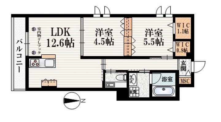 東京都練馬区貫井3(マンション)の賃貸物件の間取り