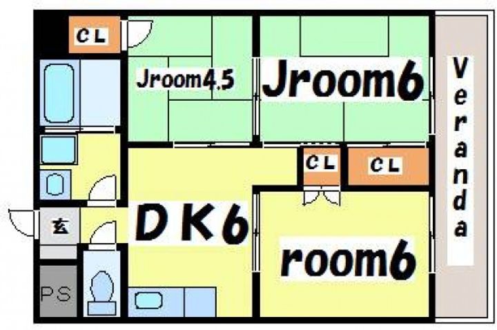 広島県広島市西区横川新町(マンション)の賃貸物件の間取り