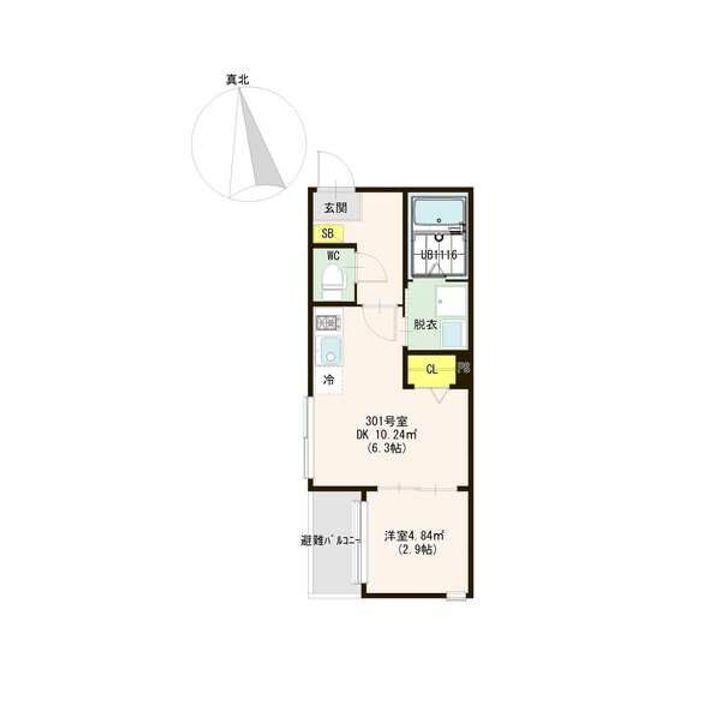 宮城県仙台市太白区郡山7(アパート)の賃貸物件の間取り