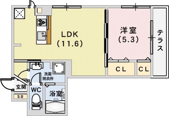 グランクレール兵庫町の間取り