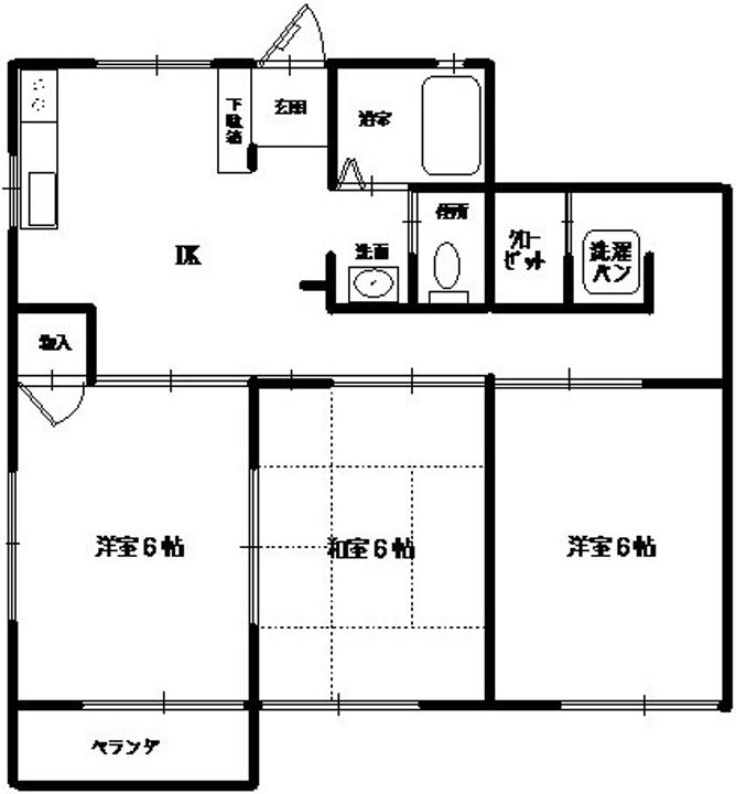 静岡県静岡市駿河区小鹿(アパート)の賃貸物件の間取り