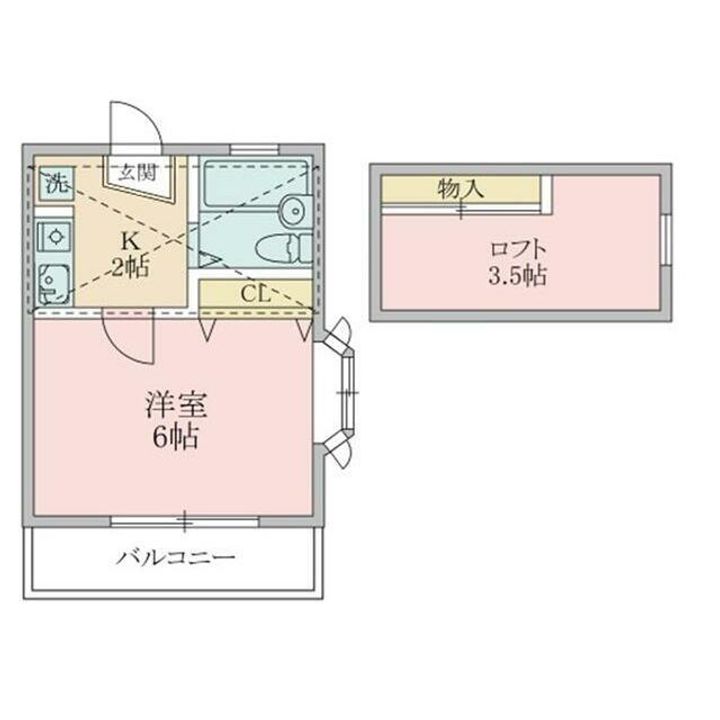 寺尾台コーポ21の間取り
