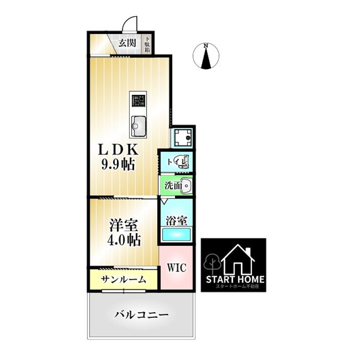 徳島県徳島市南矢三町1(アパート)の賃貸物件の間取り