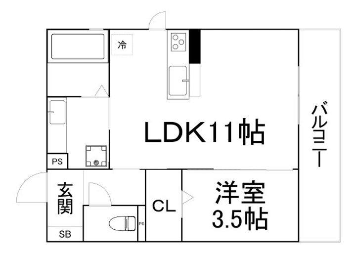 大阪府大阪市都島区東野田町1(アパート)の賃貸物件の間取り
