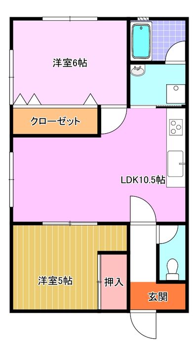 茨城県常陸大宮市中富町(一戸建)の賃貸物件の間取り