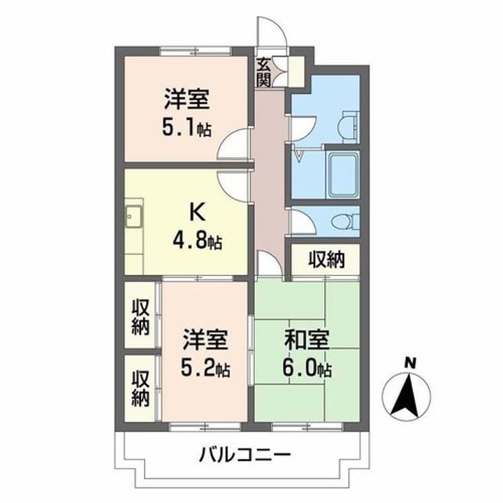 ヴァンヴェールスドメゾンの間取り