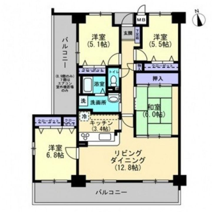 サーパス藤原西町の間取り