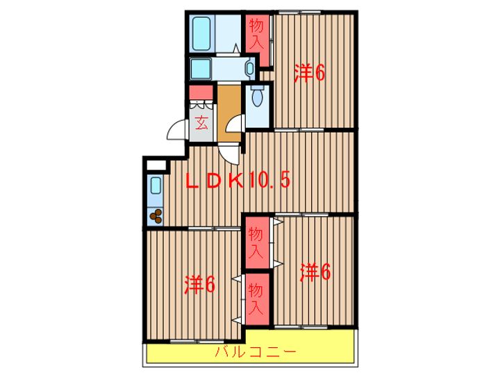 ヴェラクレスト壱番館・弐番館の間取り