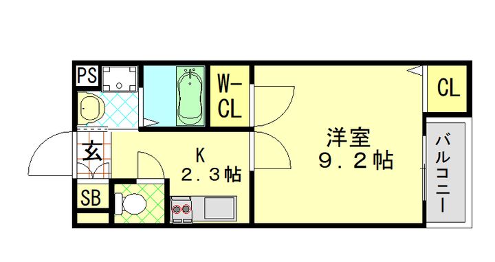大阪府枚方市須山町(マンション)の賃貸物件の間取り