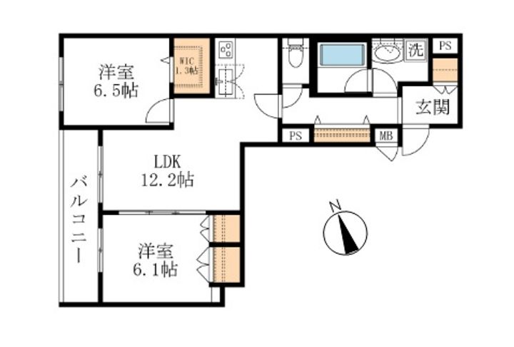 東京都練馬区土支田2(マンション)の賃貸物件の間取り