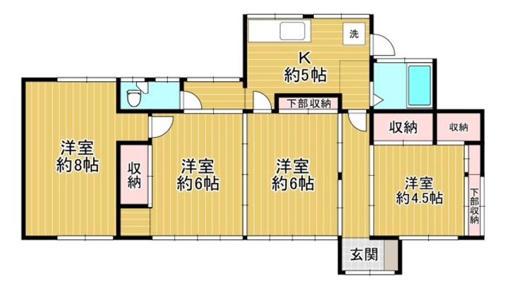 栃木県足利市江川町(一戸建)の賃貸物件の間取り