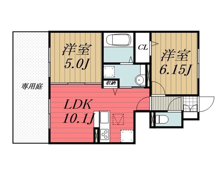 千葉県千葉市若葉区桜木8(アパート)の賃貸物件の間取り