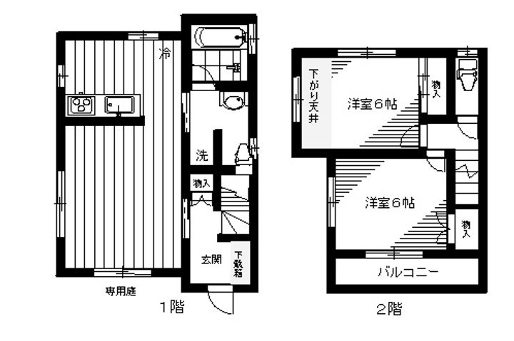 東京都文京区千駄木5(一戸建)の賃貸物件の間取り