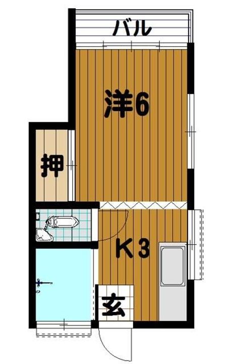 神奈川県横浜市中区西之谷町(アパート)の賃貸物件の間取り