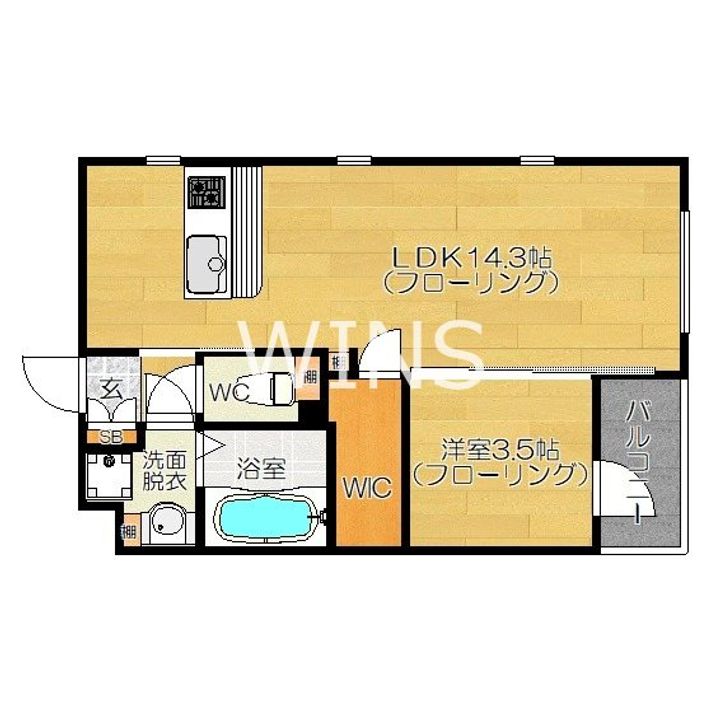 福岡県福岡市博多区東比恵2(マンション)の賃貸物件の間取り