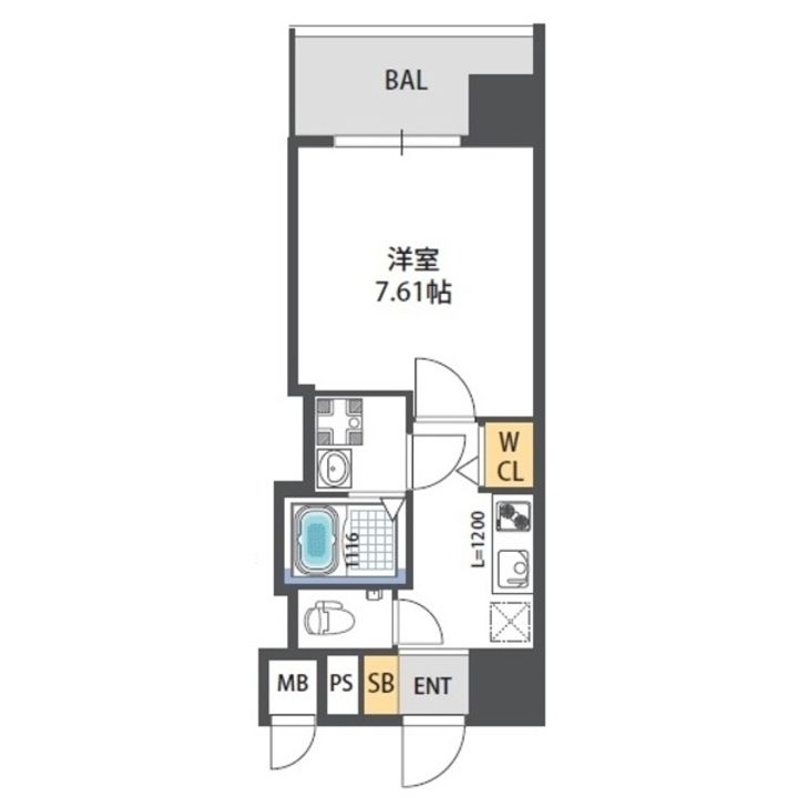 ウエンズ勝山の間取り