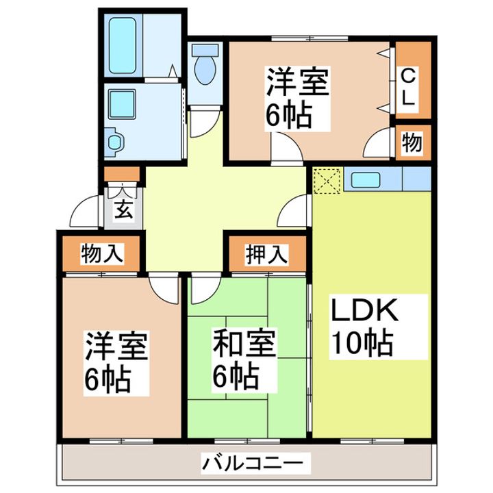 パークサイド弥生の間取り