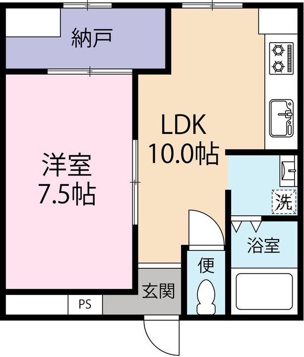 鶯橋マンションの間取り