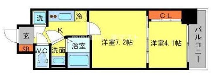 セレニテ本町エコートの間取り