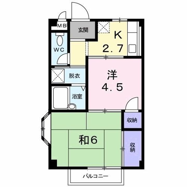 パークサイドAの間取り