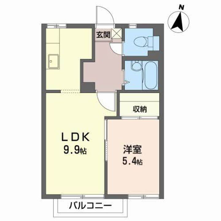 アパートメントハウス・アイリスDの間取り