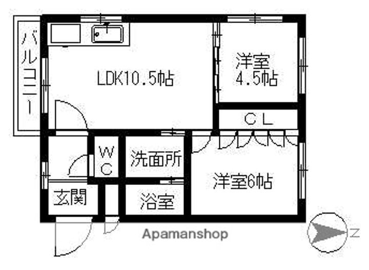 大島マンション印場元町の間取り