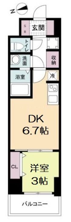 スペーシア日本橋東の間取り