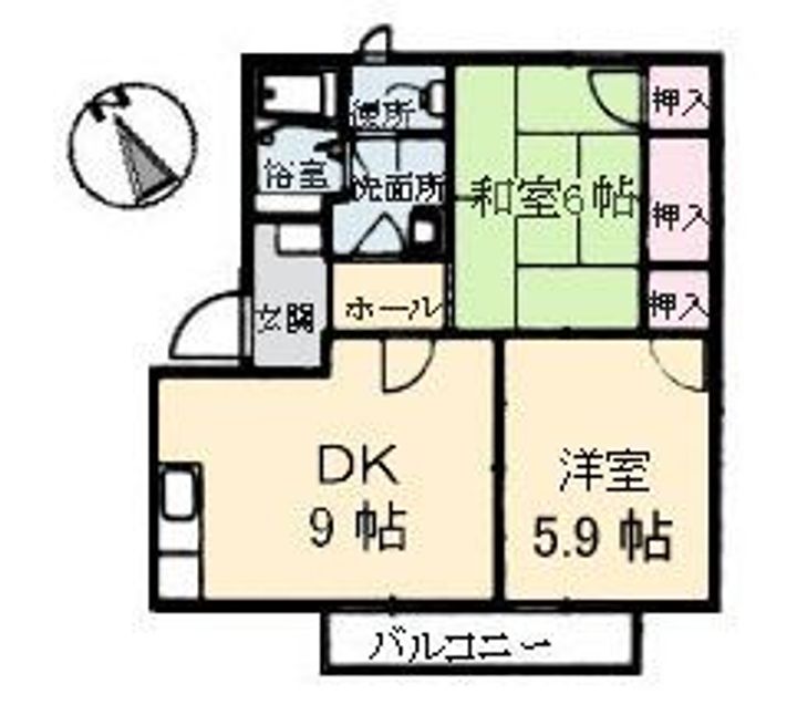 フレグランス中山台 B棟の間取り