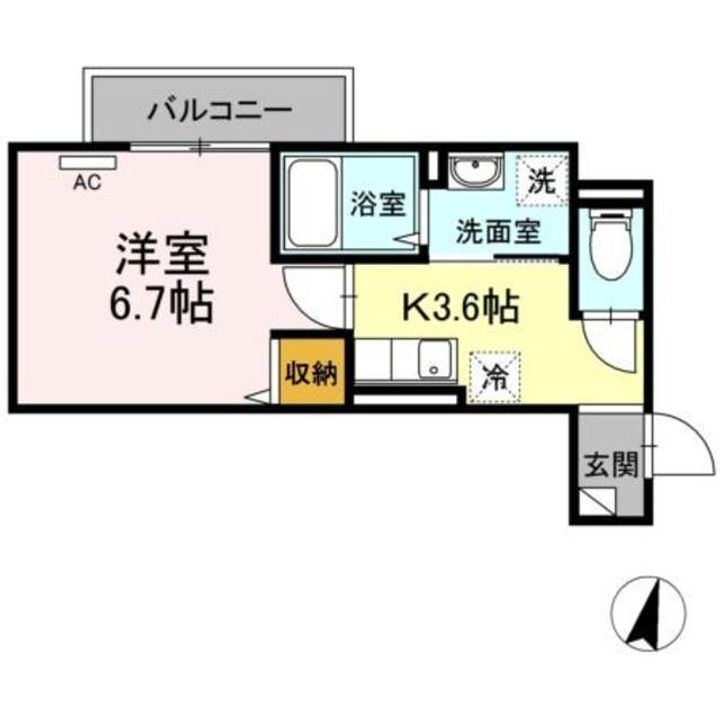 アンジュール神谷の間取り