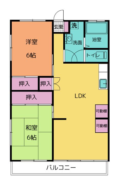 コーポ永村(高)の間取り