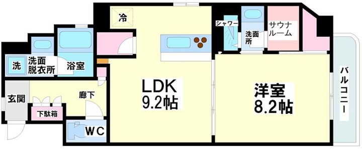 東京都渋谷区代々木4(マンション)の賃貸物件の間取り