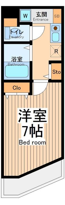 東京都国立市谷保(アパート)の賃貸物件の間取り