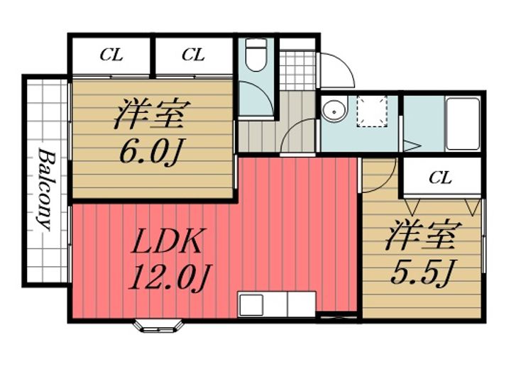 千葉県千葉市緑区おゆみ野6(アパート)の賃貸物件の間取り