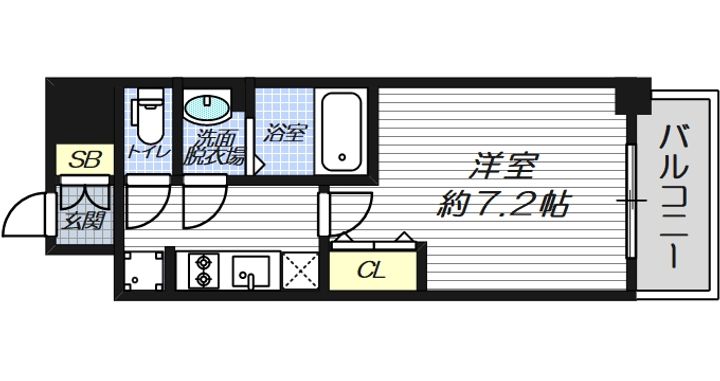 大阪府大阪市都島区高倉町1(マンション)の賃貸物件の間取り