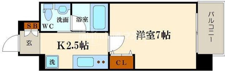 マークス難波南の間取り