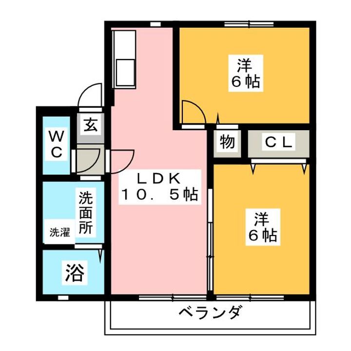 プランドール Aの間取り