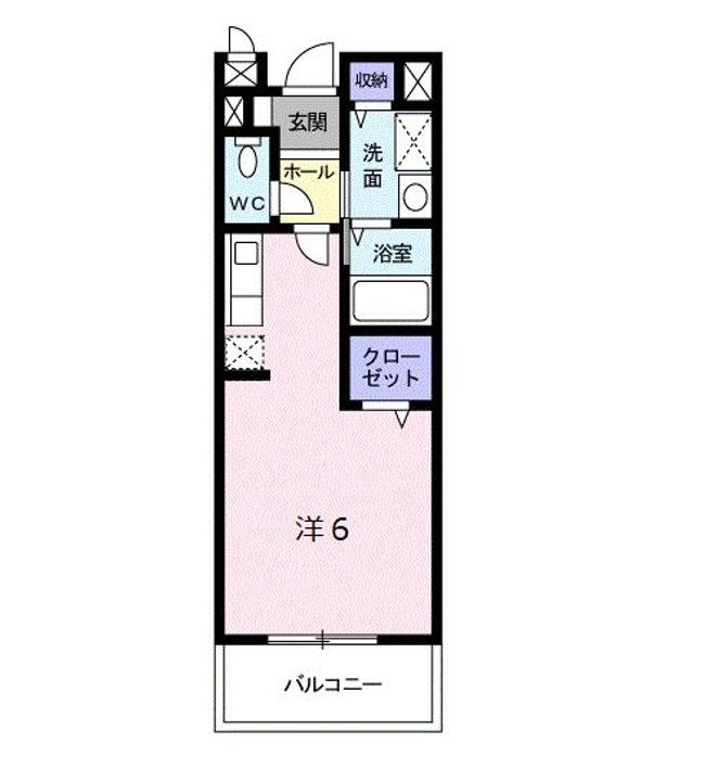埼玉県鶴ヶ島市大字脚折(アパート)の賃貸物件の間取り
