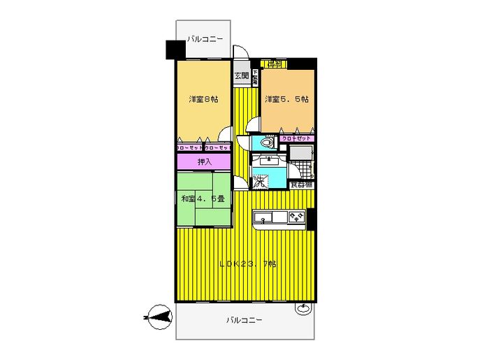 ポレスターブロードシティ東桜町の間取り