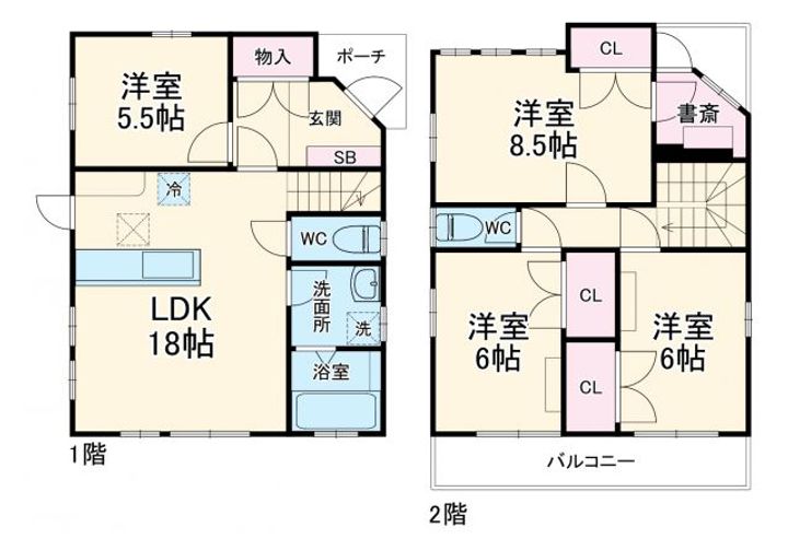 神奈川県横浜市青葉区奈良町(一戸建)の賃貸物件の間取り