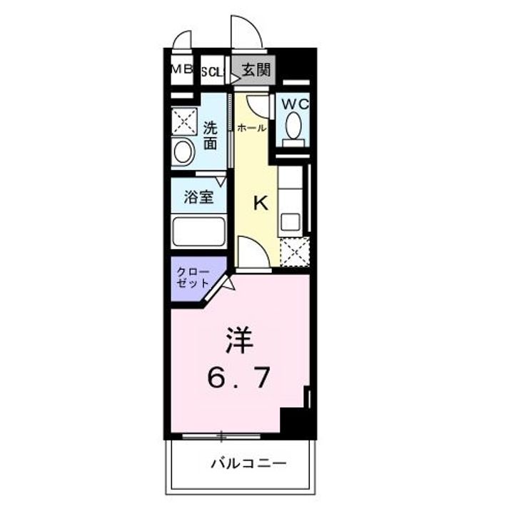 大阪府門真市殿島町(マンション)の賃貸物件の間取り