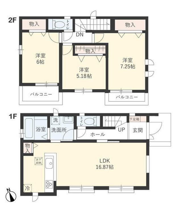 東京都国立市泉3(一戸建)の賃貸物件の間取り