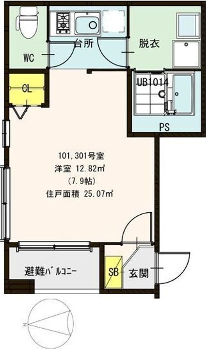 大阪府大阪市生野区小路東3(アパート)の賃貸物件の間取り