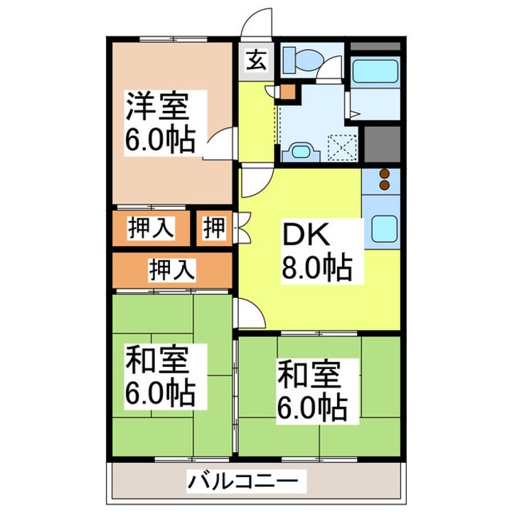 サンセットマンションIの間取り